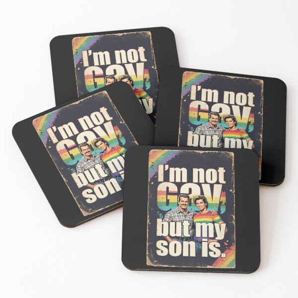 Item preview, I'm Not Gay, But My Son Is – Vintage Retro Pride Support Poster designed and sold by ZhivanCrimson.