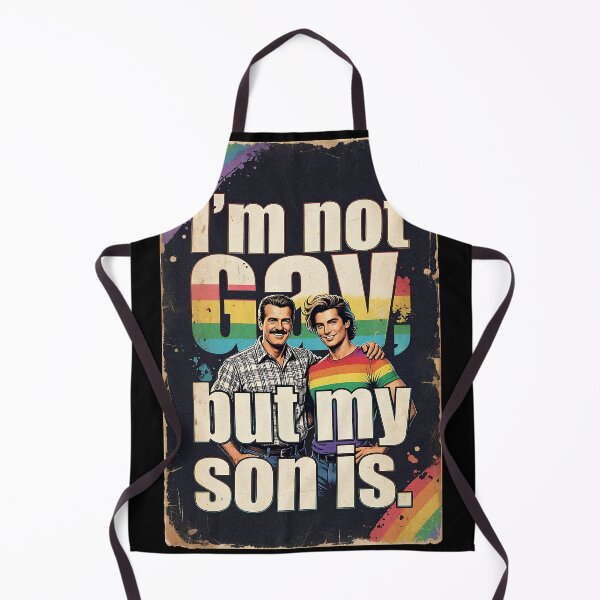 Item preview, I'm Not Gay, But My Son Is – Vintage Retro Pride Support Poster designed and sold by ZhivanCrimson.