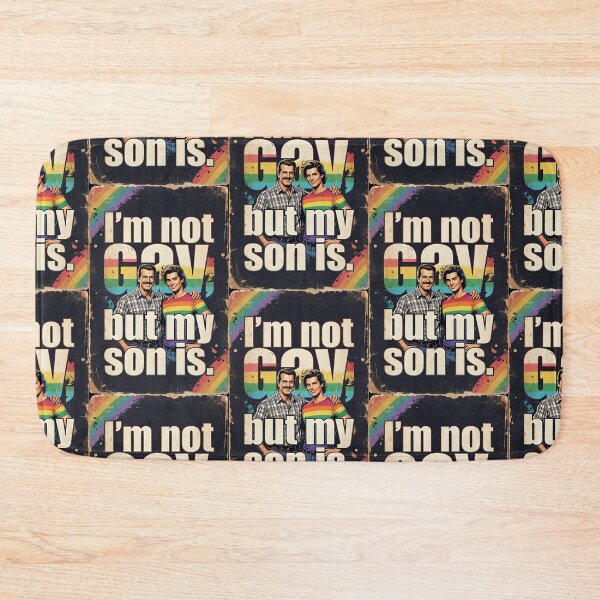 Item preview, I'm Not Gay, But My Son Is – Vintage Retro Pride Support Poster designed and sold by ZhivanCrimson.