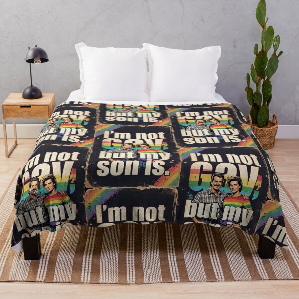 Item preview, I'm Not Gay, But My Son Is – Vintage Retro Pride Support Poster designed and sold by ZhivanCrimson.
