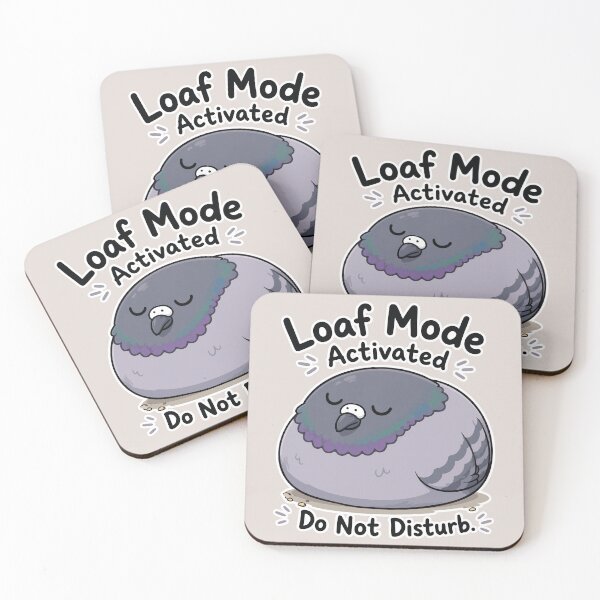Item preview, Loaf Mode Activated Funny Sleeping Pigeon Sticker Cute Bird Meme Gift designed and sold by SimplePoDesign.