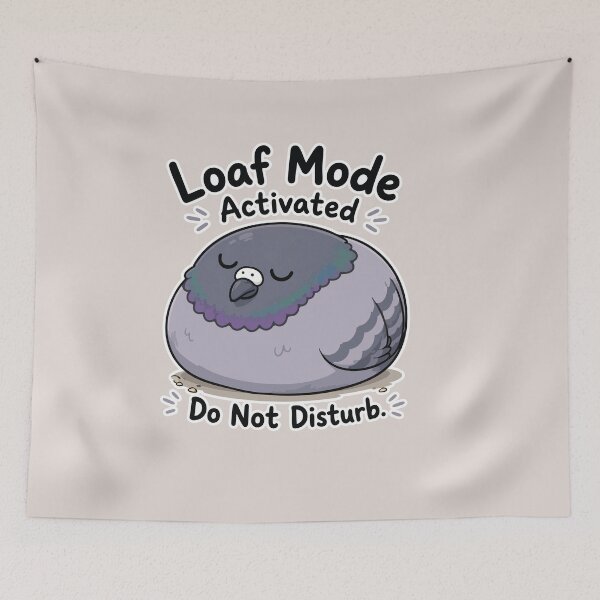 Item preview, Loaf Mode Activated Funny Sleeping Pigeon Sticker Cute Bird Meme Gift designed and sold by SimplePoDesign.