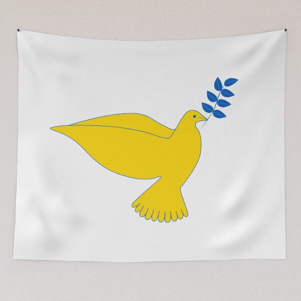 Item preview, Dove of Peace in the Colors of Ukraine designed and sold by GraffiTimi.