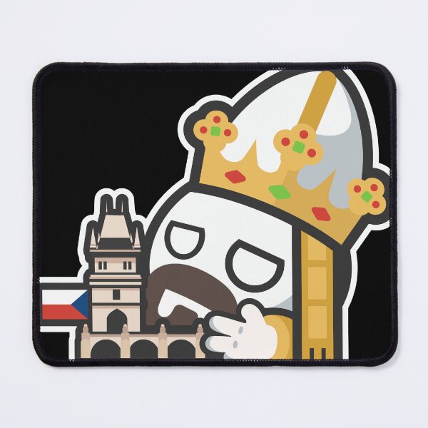 Item preview, Czech Bohemian King Countryball Cartoon with Castle designed and sold by Torket-y.