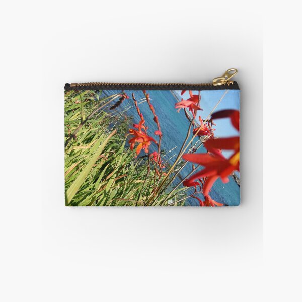 Item preview, orange crocosmia and Ocean designed and sold by DuffysCreations.