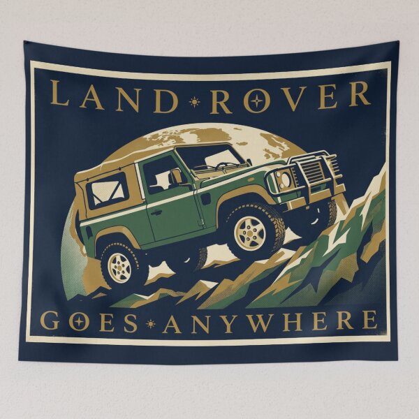 Item preview, Land Rover Defender Vintage Style Advert  designed and sold by Dimensionality.