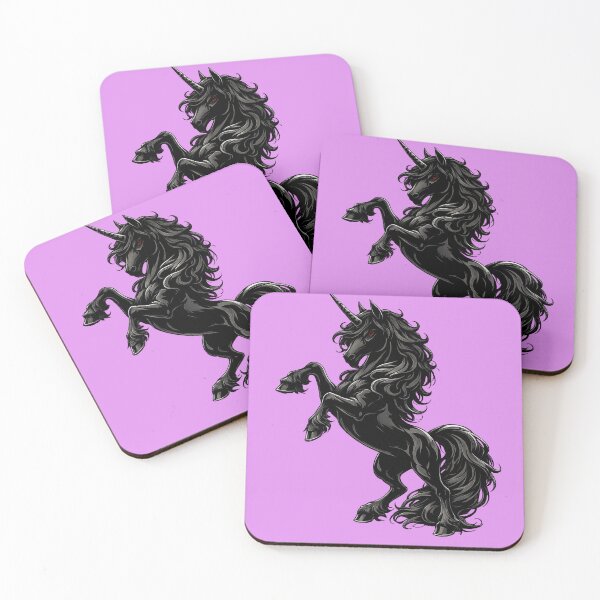 Item preview, Dark Black Unicorn Rearing | Gothic Fantasy Mythical Horse Magic Design designed and sold by Daagath.