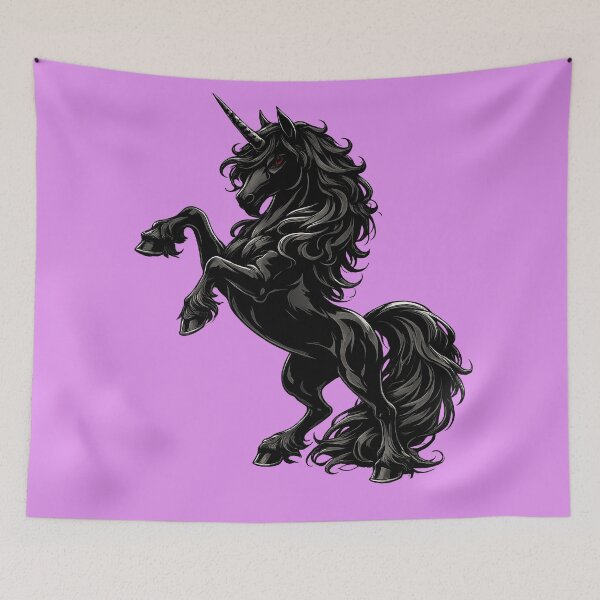 Item preview, Dark Black Unicorn Rearing | Gothic Fantasy Mythical Horse Magic Design designed and sold by Daagath.