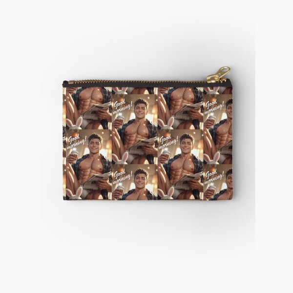 Item preview, Good Morning! Handsome Man with Coffee – Cozy Morning Greeting designed and sold by ZhivanCrimson.