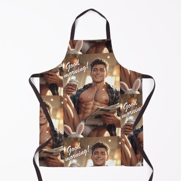 Item preview, Good Morning! Handsome Man with Coffee – Cozy Morning Greeting designed and sold by ZhivanCrimson.