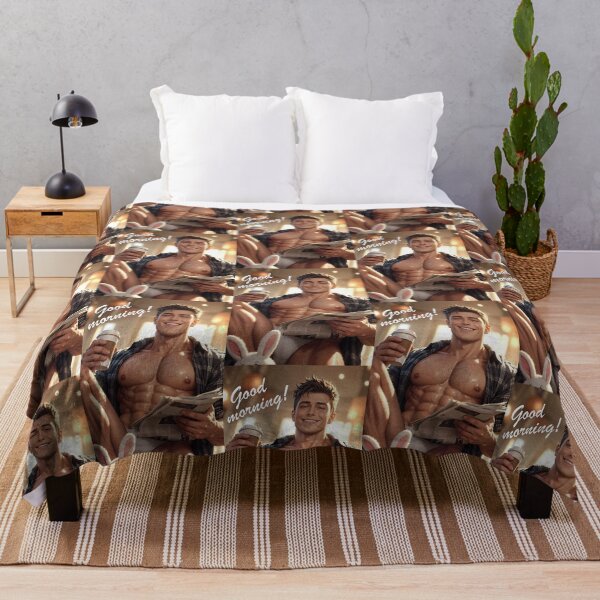Item preview, Good Morning! Handsome Man with Coffee – Cozy Morning Greeting designed and sold by ZhivanCrimson.
