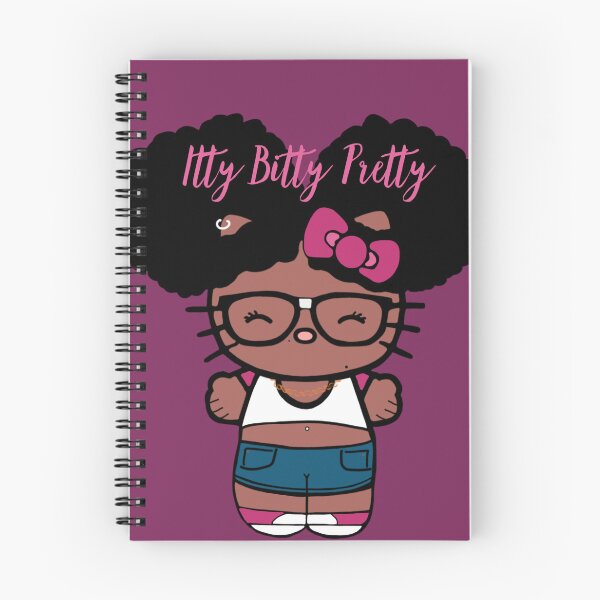 Item preview, Black Girl Hello Kitty Inspired Kawaii Character | Cute Natural Hair Illustration  designed and sold by MsGoldenCreates.