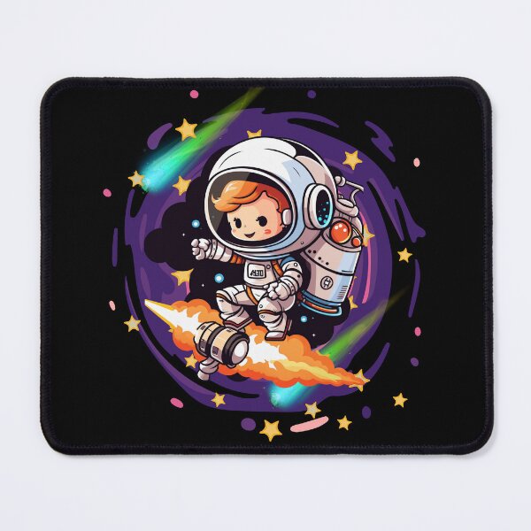 Item preview, Cute Kawaii Astronaut with Jetpack Space Adventure designed and sold by Szpaku desart .