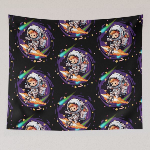 Item preview, Cute Kawaii Astronaut with Jetpack Space Adventure designed and sold by Szpaku desart .
