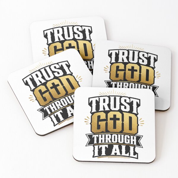 Item preview, Trust God Through It All Christian Typography Shirt designed and sold by Illustrated Faith.
