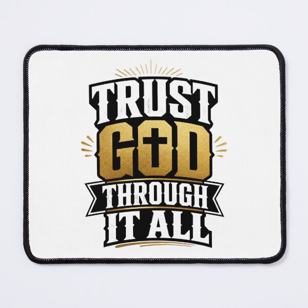 Item preview, Trust God Through It All Christian Typography Shirt designed and sold by Illustrated Faith.