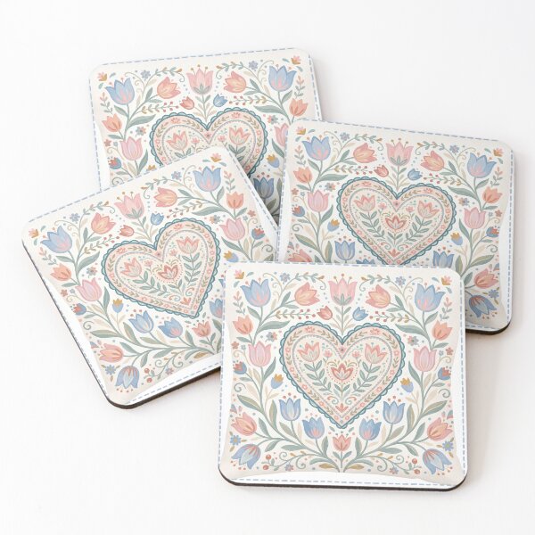 Item preview,  Bohemian Folk Floral Heart. designed and sold by Brochamorocha.
