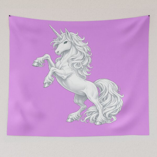 Item preview, Majestic Rearing White Unicorn | Fantasy Mythical Horse Magic Art Design designed and sold by Daagath.