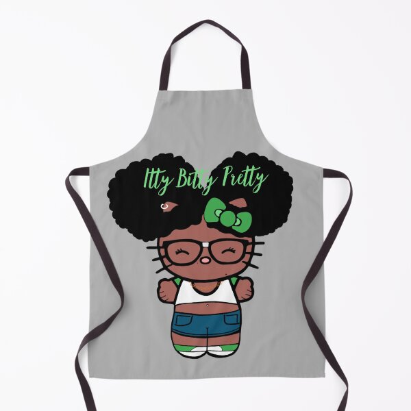 Item preview, Black Girl Hello Kitty Inspired Kawaii Character | Cute Natural Hair Illustration  designed and sold by MsGoldenCreates.