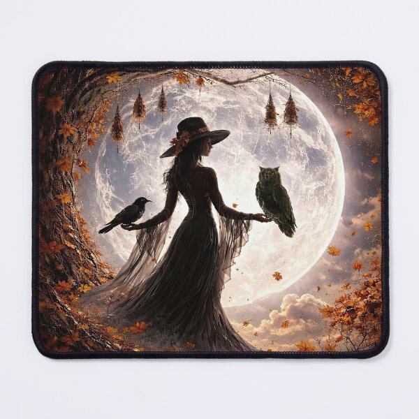 Item preview, Autumn Fall Equinox Mabon Mystical Night with Full Moon designed and sold by Stephanie Laird.