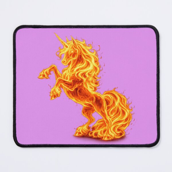 Item preview, Blazing Fire Unicorn | Flaming Mythical Horse Fantasy Magic Design designed and sold by Daagath.