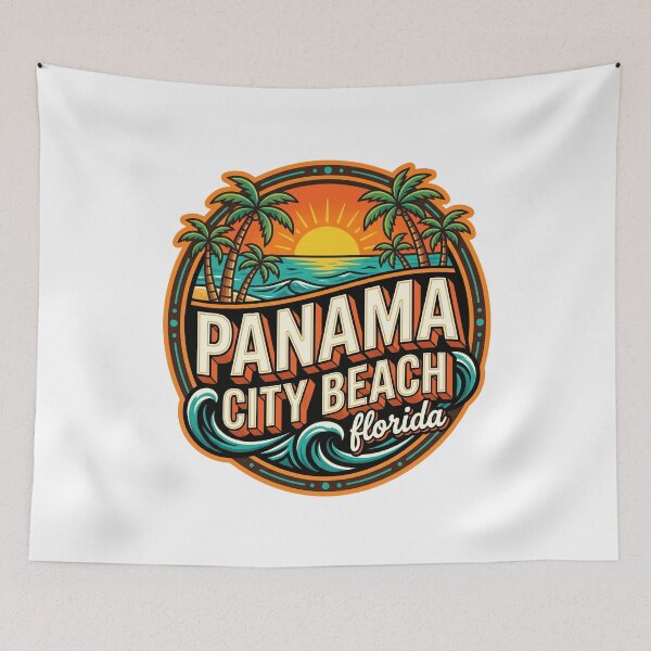 Item preview, Vintage Panama City Beach Florida Retro Sunset Vacation designed and sold by IsDesignHub.