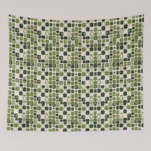 Item preview, Mid Century Modern Green Geometric Pattern designed and sold by Atum&Art.