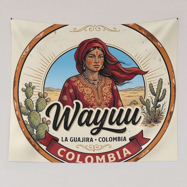 Item preview, Wayuu Culture — Vintage Indigenous Heritage Badge Colombia designed and sold by ColombianaShop.