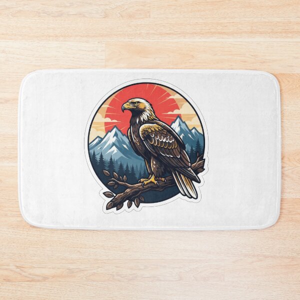 Item preview, Majestic Eagle Perched in Mountain Landscape designed and sold by Rahat3344.
