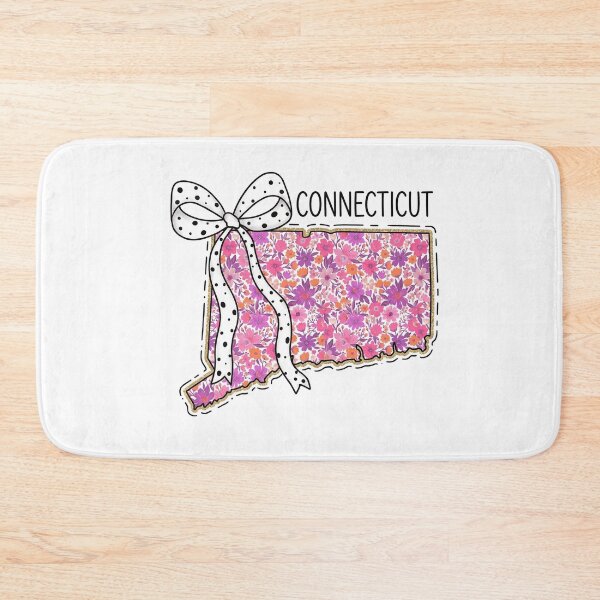 Item preview, Cute Connecticut Floral Map Graphic Coquette Bow Design designed and sold by Paper Drip.
