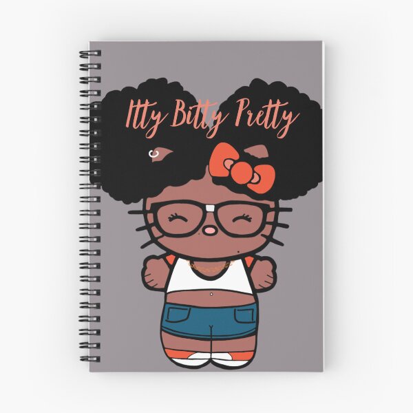 Item preview, Black Girl Hello Kitty Inspired Kawaii Character | Cute Natural Hair Illustration  designed and sold by MsGoldenCreates.