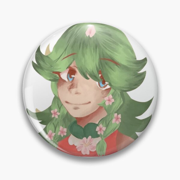 Item preview, Cute Anime Girl with Green Hair and Pink Flowers - Floral Chibi Art designed and sold by Manga moshi .