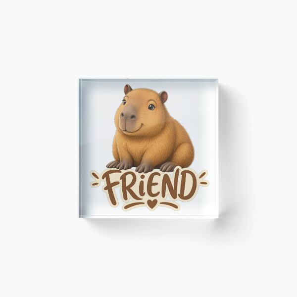 Item preview, RESPECT THE CAPYBARA Friendly Capybara Companion Design - Cute Hand-Drawn Illustration designed and sold by Uglyandcute.
