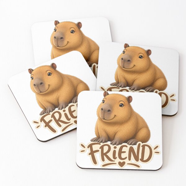 Item preview, RESPECT THE CAPYBARA Friendly Capybara Companion Design - Cute Hand-Drawn Illustration designed and sold by Uglyandcute.