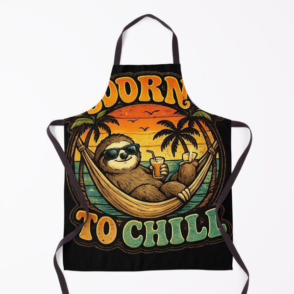 Item preview, Born to chill Sloth Shirt, Funny Sloth Retro Tee, Lazy Animal Humor Graphic, 70s Vintage Aesthetic Cute Sloth T-Shirt designed and sold by hyper retro.