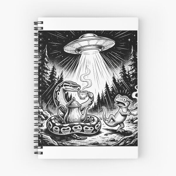 Item preview, Ball Python Tea Lover Retro UFO T-Shirt | Vintage Sci-Fi Comic Snake Art designed and sold by Cuatcho.