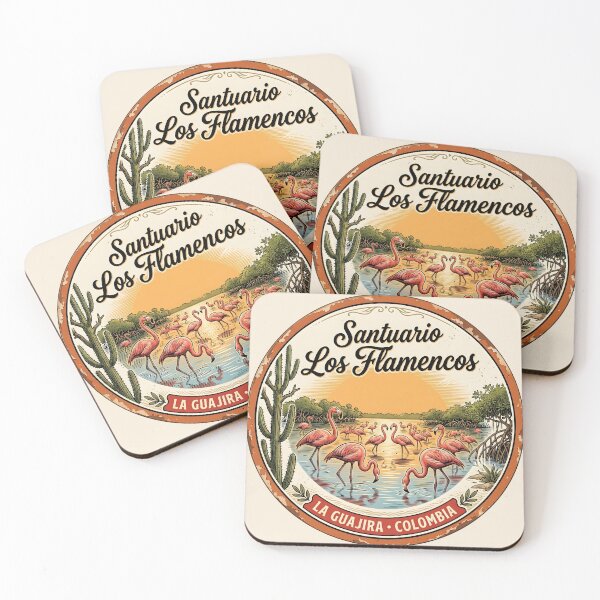 Item preview, Los Flamencos Sanctuary — Vintage Pink Flamingo Badge Colombia designed and sold by ColombianaShop.