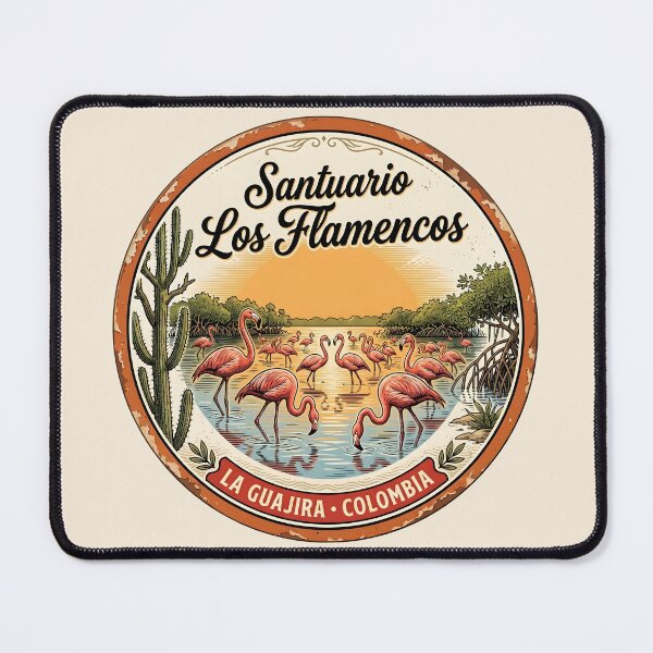 Item preview, Los Flamencos Sanctuary — Vintage Pink Flamingo Badge Colombia designed and sold by ColombianaShop.