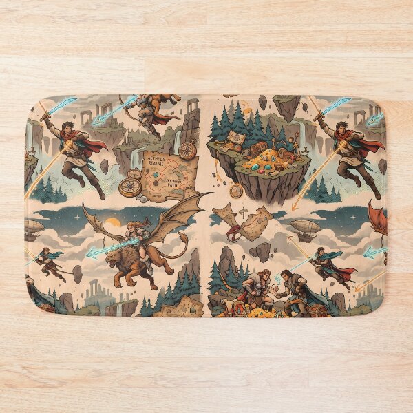 Item preview, Dragon Power Fantasy RPG Pixel Art Seamless Pattern designed and sold by ART ATTACK ZONE.