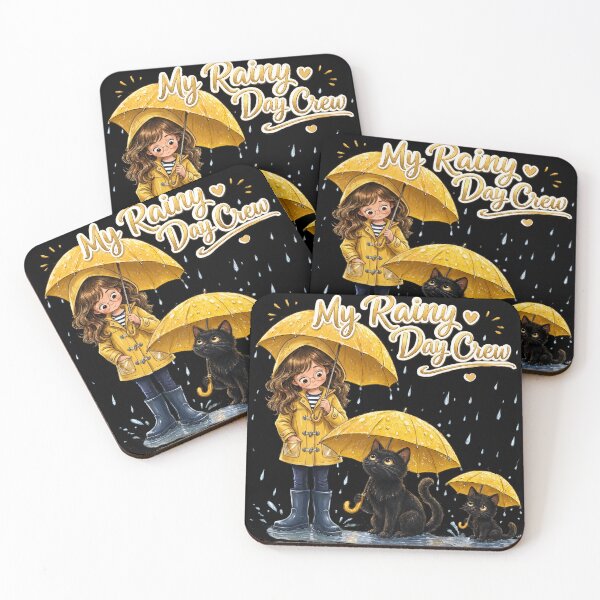 Item preview, My Rainy Day Crew - Girls & Cats designed and sold by thirtyonestars.