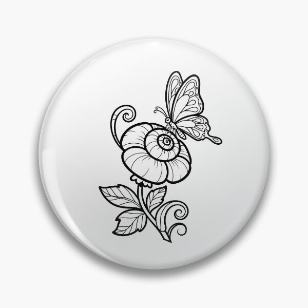 Item preview, Butterfly on Floral Bloom Nature Illustration designed and sold by ArtPer-design.