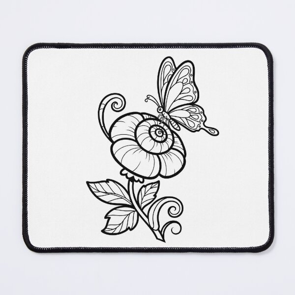 Item preview, Butterfly on Floral Bloom Nature Illustration designed and sold by ArtPer-design.