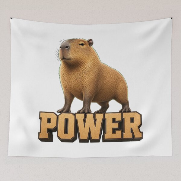 Item preview,  RESPECT THE CAPYBARA Power Capybara Bold Design - Strong and Grounded Illustration designed and sold by Uglyandcute.