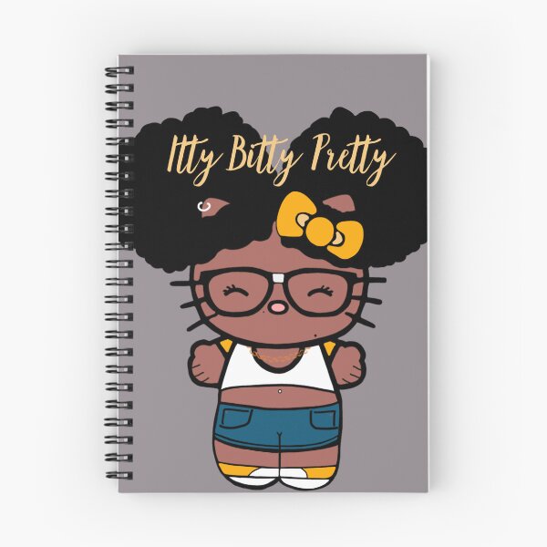 Item preview, Black Girl Hello Kitty Inspired Kawaii Character | Cute Natural Hair Illustration  designed and sold by MsGoldenCreates.