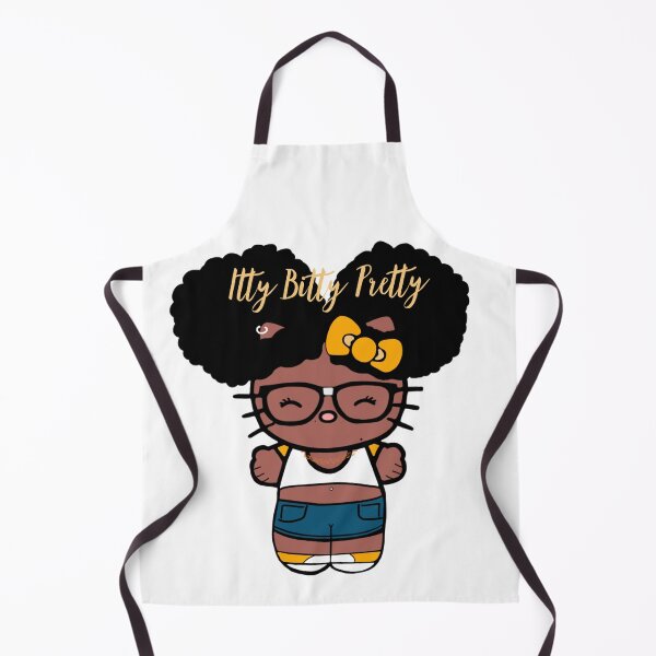 Item preview, Black Girl Hello Kitty Inspired Kawaii Character | Cute Natural Hair Illustration  designed and sold by MsGoldenCreates.