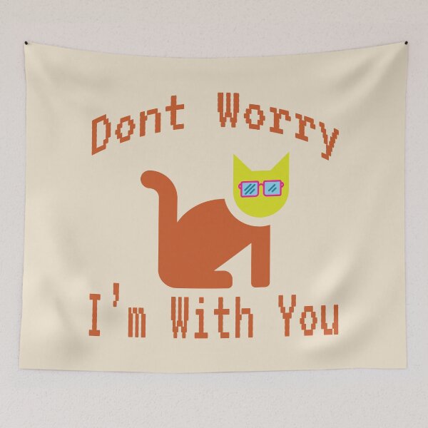 Item preview, Don't Worry I'm With You Funny Retro Cat Sunglasses Design designed and sold by ANJ Creative Designs.