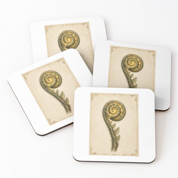 Item preview, Glowing Fiddlehead Fern Print — Luminous Vintage Botanical Wall Art for a New Plant Parent designed and sold by Brackenlume Studio.