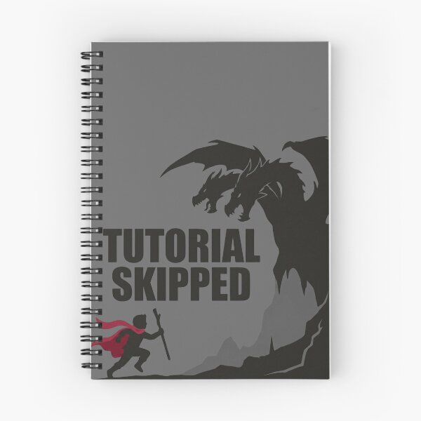 Item preview, Tutorial Skipped - Funny Gamer RPG Dragon Boss Fight designed and sold by LevelUpLad.