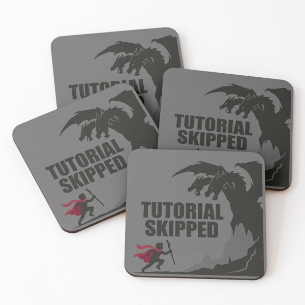 Item preview, Tutorial Skipped - Funny Gamer RPG Dragon Boss Fight designed and sold by LevelUpLad.