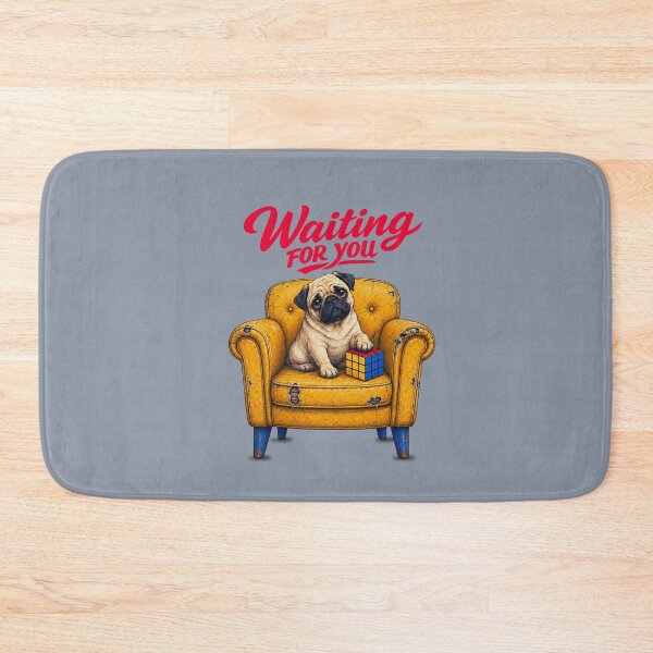 Item preview, Waiting For You – Vintage Pug designed and sold by Aimetoi.